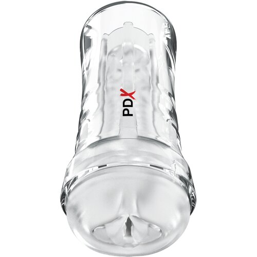 Pipedream PDX Extreme Super Luscious Lips Self-Lubricating Stroker Clear Slike