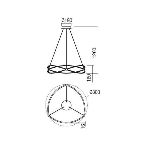 Redo 01-2251 - LED prigu&amp;scaron;iva luster na sajli QUARK LED/43W/230V 3000K hrom Slike