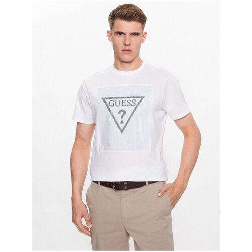 Guess Majice s kratkimi rokavi M3YI91 K9RM1 Bela Slike