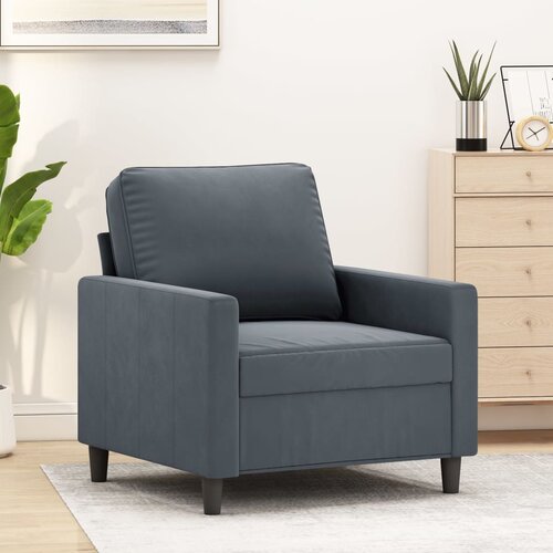 vidaXL Fotelj temno siv 60 cm žamet Cene