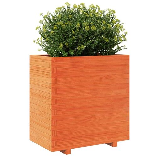 vidaXL Vrtno cvetlično korito voščeno 70x40x72,5 cm trdna borovina Cene