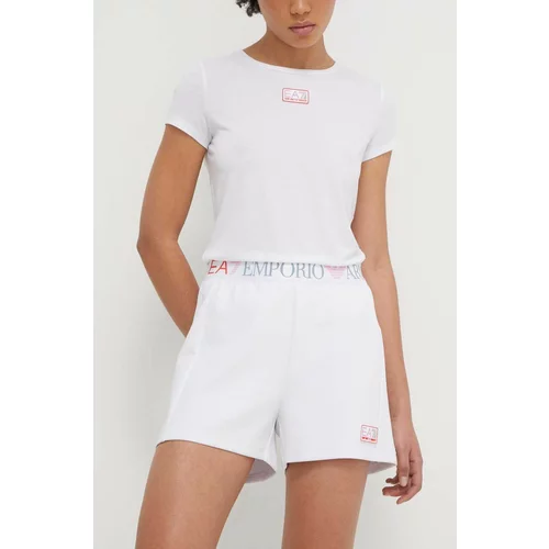 Ea7 Emporio Armani Kratke hlače ženski, bela barva