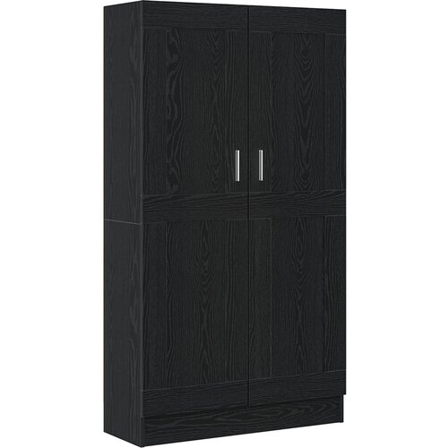 VidaXL Knjigovne omare 2 kosa Črna Oreh 165x30,5x150 cm Inženirski les Slike
