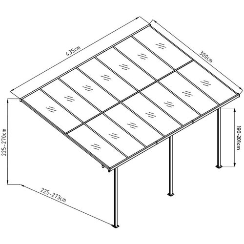 WESTMANN Nadstre&amp;scaron;nica za terasu - 435x300 cm (13 02 m&amp;sup2;) - Bijela - BRANDED IN GERMANY Slike