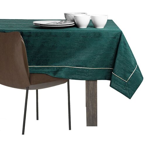 AmeliaHome Stolnjak Vesta s man&amp;scaron;etom i obrubom 130x180 cm, tamnozelena Slike