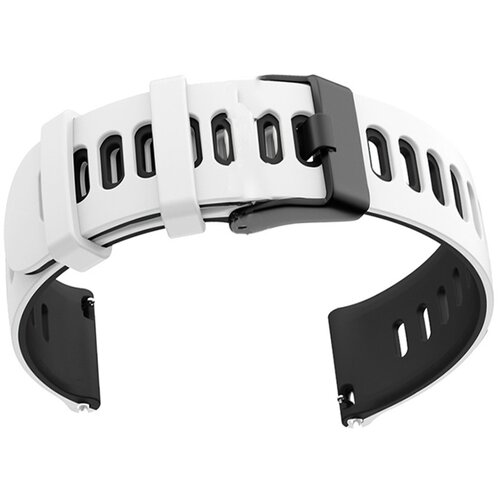 INF Silikonski pa&scaron;ček za uro White+Black 22 mm, (21733882) Cene