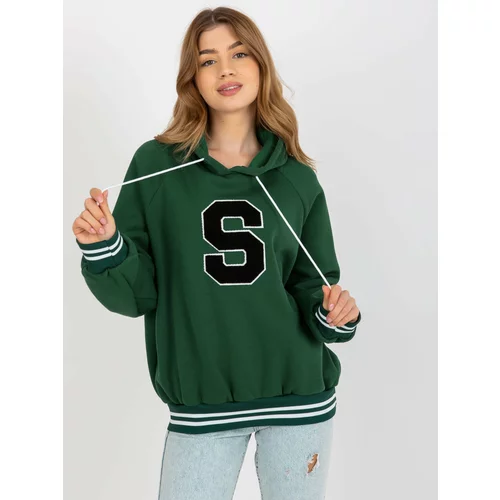 Fashion Hunters Women's Hoodie with Patch - Green