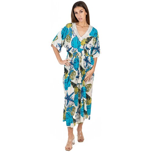 Isla Bonita By Sigris Dolge obleke Dolga Midi Obleka Modra Slike