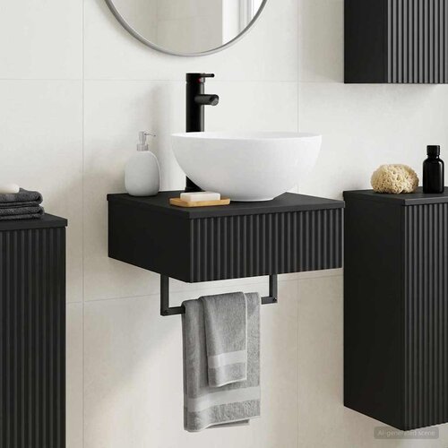  Zidni sudoper Crna 40 x 41 x 40,5 cm Konstruirano drvo Cene