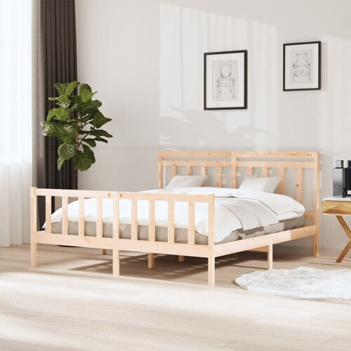 VidaXL posteljni okvir iz trdnega lesa 160x200 cm Slike