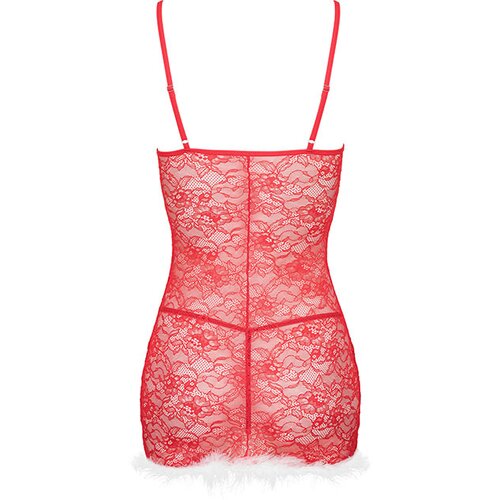 Kotek Kristinella Babydoll &amp;amp; Thong Red-White S/M Slike