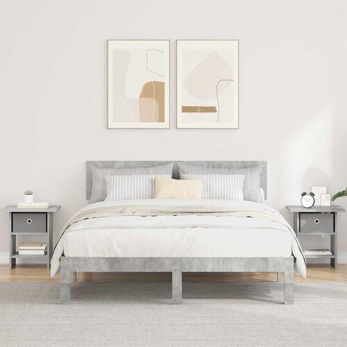  Noćni ormarić s ladicama 2 pcs Betonski sivi 41 x 40 x 45 cm Cene