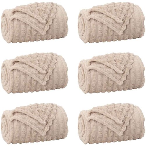  Pokrivači za bacanje 6 pcs Bež 200 x 150 cm Runo Slike