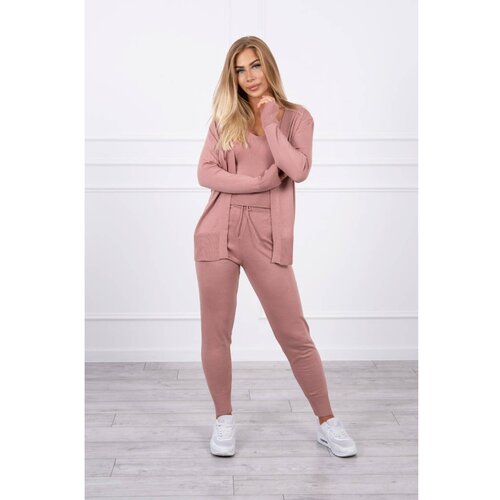Kesi 3-piece sweater set dark pink Slike