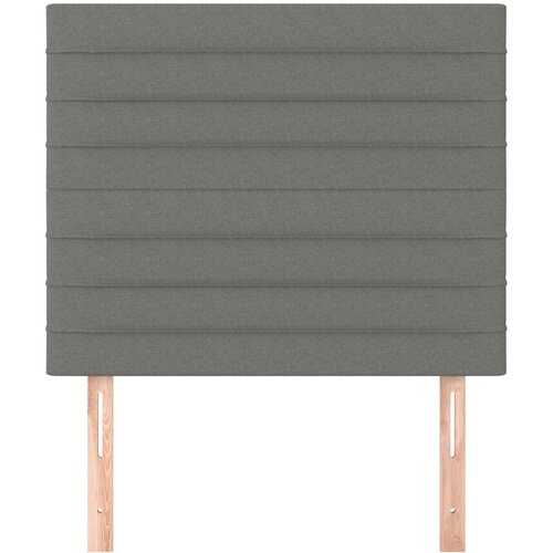  Uzglavlje tamno sivo 90x5x118/128 cm tkanina Slike