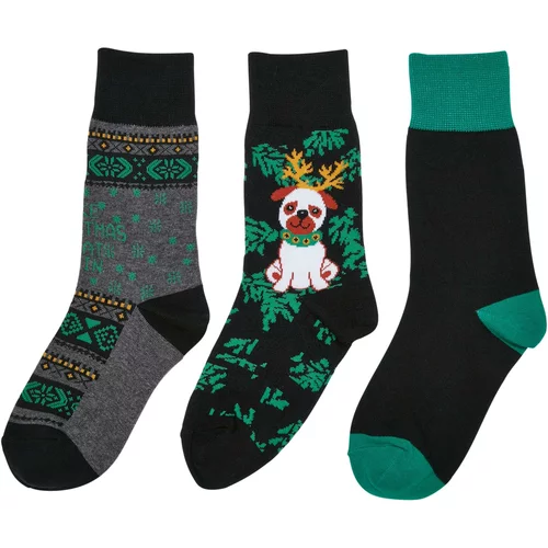 Urban Classics Accessoires Christmas Dog Socks Kids 3-Pack multicolor