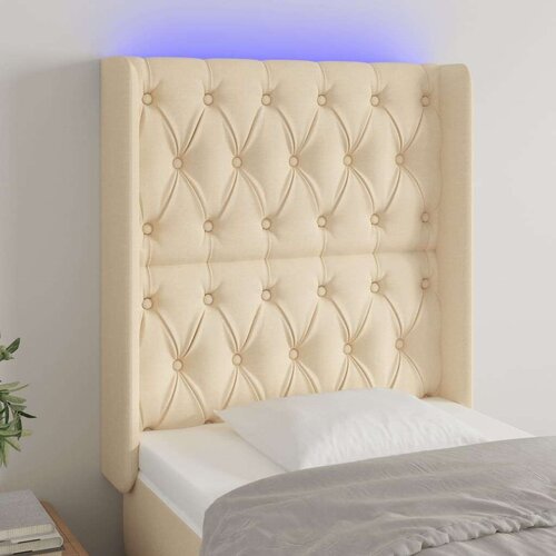  Uzglavlje krem 83 x 16 x 118/128 cm od tkanine Cijene