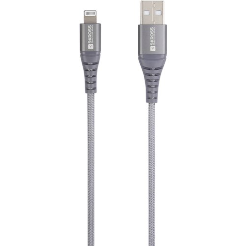 Skross USB kabel USB 2.0 USB-C&reg; vtič\, Apple Lightning vtič 2.00 m space siva okrogel\, prilagodljiv\, polimerna prevleka SKCA0016C-MFI200CN, (20415728) Cene