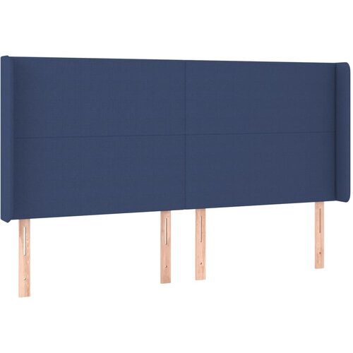 Maison Chic vzglavna omarica - nočna omarica - posteljna omarica z u&amp;scaron;esi modro 163x16x118/128 cm blago, (21711446) Slike