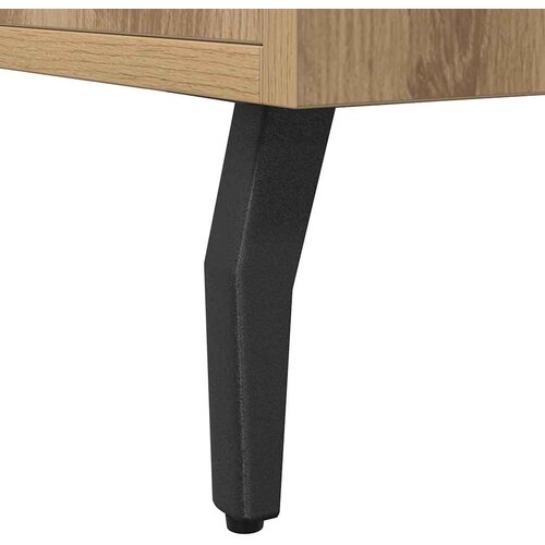  Komoda smeđa boja hrasta 100 x 36 x 60 cm od konstruiranog drva Slike