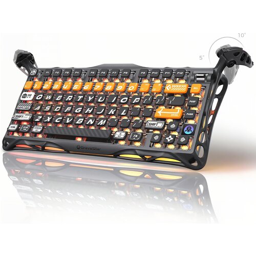 Gravastar Mercury K1 Pro CyberFlare / Brezžična Mehanska Tipkovnica / Kailh Speedy Mint, (5000099348) Slike