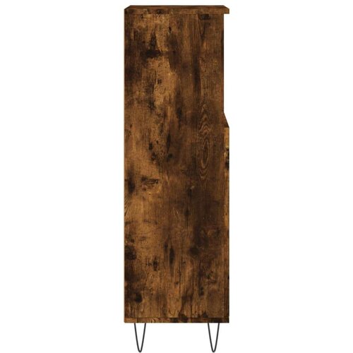 VidaXL kupaonski ormarić dimljeni hrast 30x30x100 cm konstruirano drvo Slike