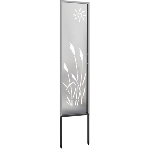vidaXL Dekorativna ploča za vrt Srebrno 32 x 140 cm Nehrđajući čelik Cijene