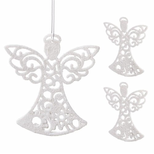  Set Ukrasa za Božićno Drvce - Anđeli 10 cm, 3 komada Slike