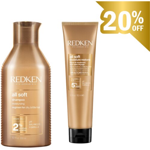 Redken ALL SOFT &amp;scaron;ampon i leave in tretman za hidrataciju i sjaj Slike