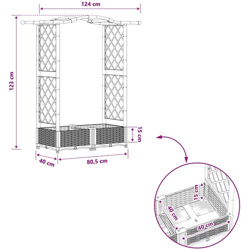  Povi&amp;scaron;eni krevet s mrežom i krovom Sivi 124 x 40 x 125 cm PP Slike