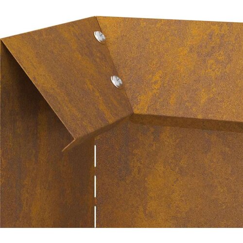 VidaXL Ograda protiv puževa 4 pcs Rđa 10 x 10 x 25 cm Slike