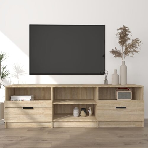 TV ormarić boja hrasta 150x33,5x45 cm od konstruiranog drva Cene