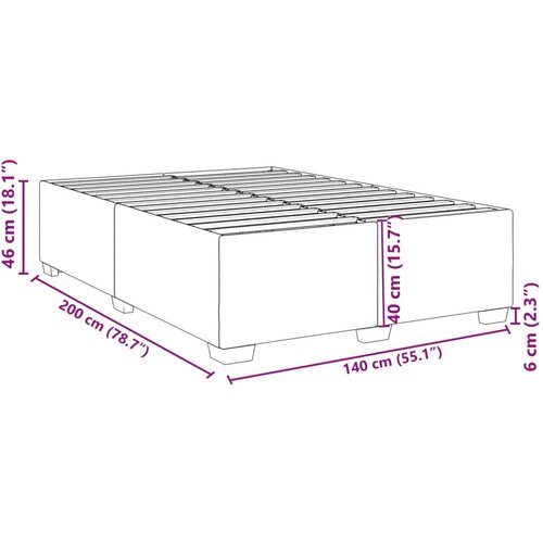  Okvir za krevet boja cappuccina 140x200 cm od umjetne kože Slike