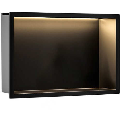 Rea VGRAJENA KOPALNI&amp;Scaron;KA POLICA LED 30x45 black Slike