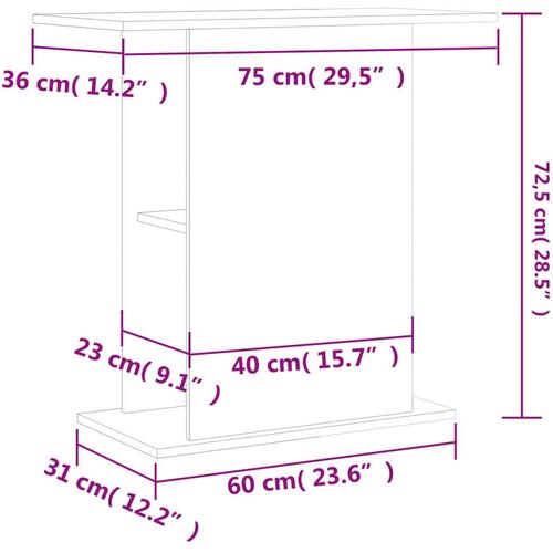 vidaXL Stalak za akvarij boja hrasta 75x36x72,5 cm konstruirano drvo Cijene