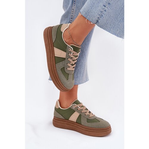 Boto Women&amp;#039;s Platform Sneakers Green Dovina Slike