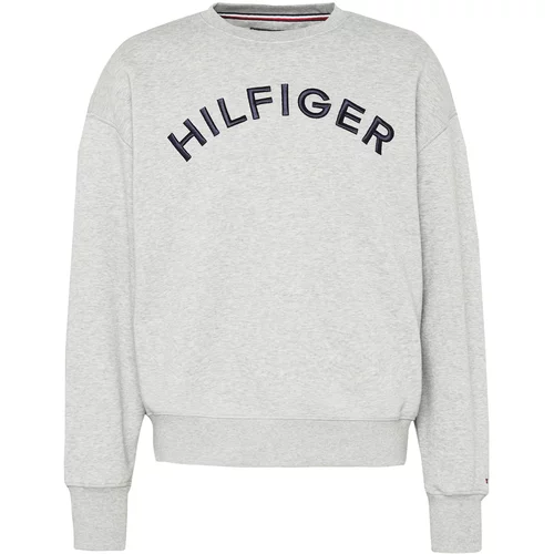 Tommy Hilfiger Sweater majica mornarsko plava / siva melange / svijetlo crvena / bijela