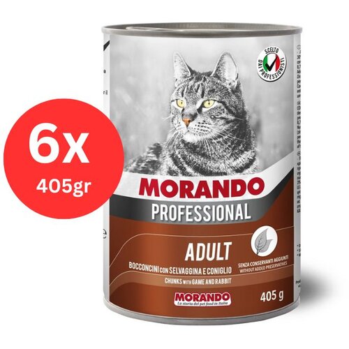 Morando vlažna hrana za mačke, divljač i zec, 6x405g Cene