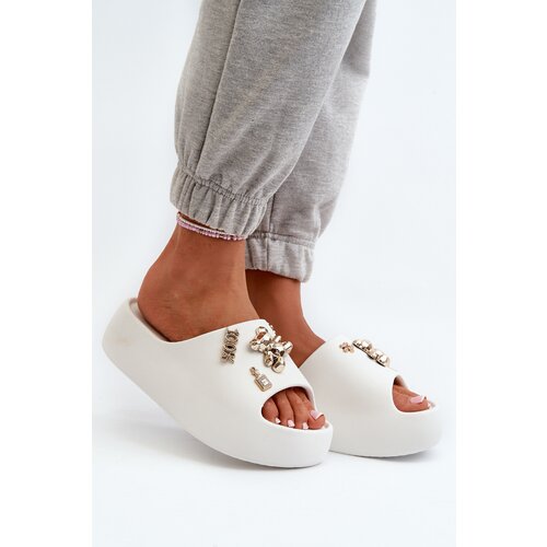 Boto Women's Lightweight Foam Sandals With Decorations White Orchia Cene