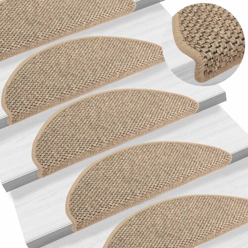 vidaXL Samoljepljivi otirači za stepenice 15 kom 65 x 25 cm tamnobež Cijene