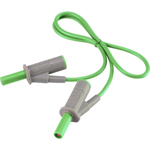 Voltcraft Visokofleksibilni varnostni merilni kabel [lamelni vtič 4 mm - lamelni vtič 4 mm] 0.5 m zelene barve MSB-501 10 A, (20422757) Cene