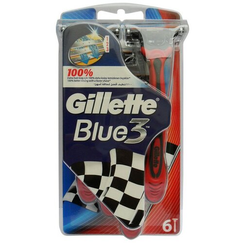 Gillette blue 3 speed brijači 6 komada Slike