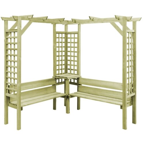  Kotna pergola s klopjo impregnirana borovina Cene