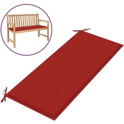 vidaXL Blazina za vrtno klop rdeča 120x50x3 cm Cene