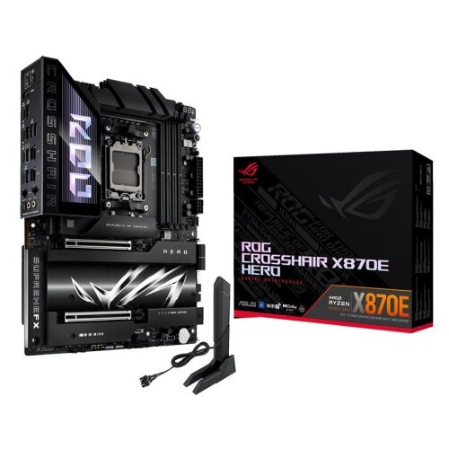 Asus ROG CROSSHAIR X870E HERO AM5 DDR5 WiFi RGB gaming ATX osnovna plo&scaron;ča Cene