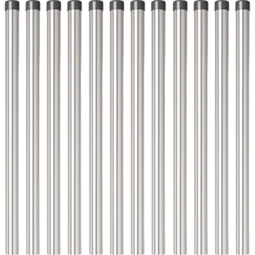  Ograde 12 pcs Srebrno 70 cm Čelik s pra&amp;scaron;kastim premazom Slike