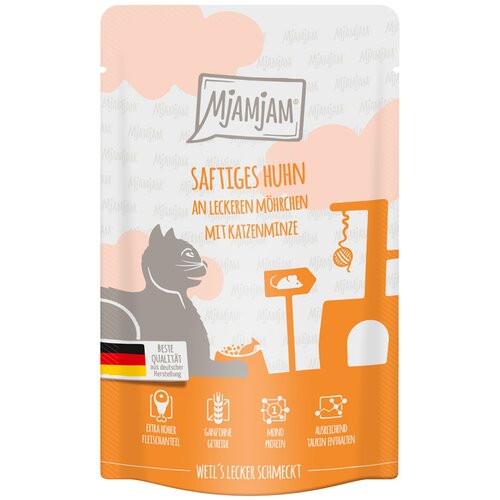 Ekonomično pakiranje MjAMjAM Quetschie 24 x 125 g - Sočna piletina s ukusnim mrkvicama Slike