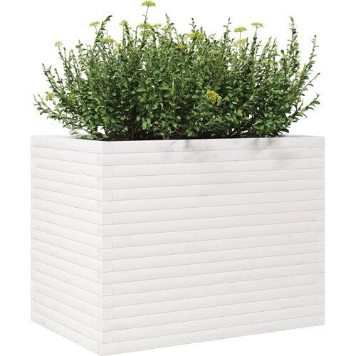  Vrtna sadilica bijela 90x60x68,5 cm od masivne borovine Slike