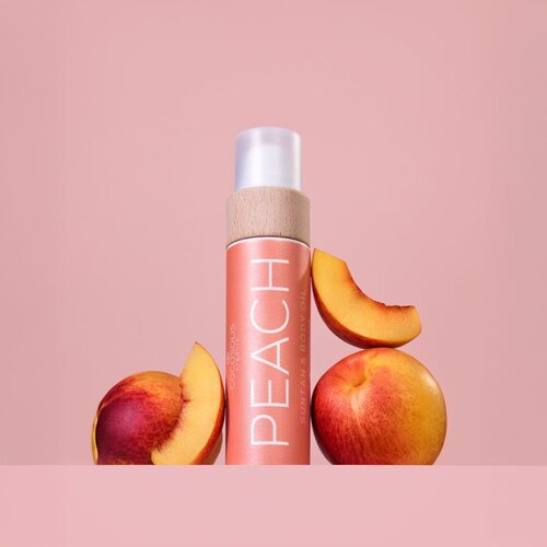 Cocosolis PEACH negovalno olje za sončenje z vonjem Peach 110 ml Slike