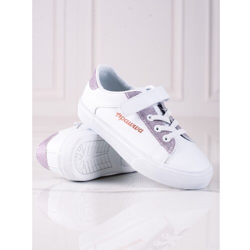 TRENDI Children's sneakers white with pink glitter Cijene